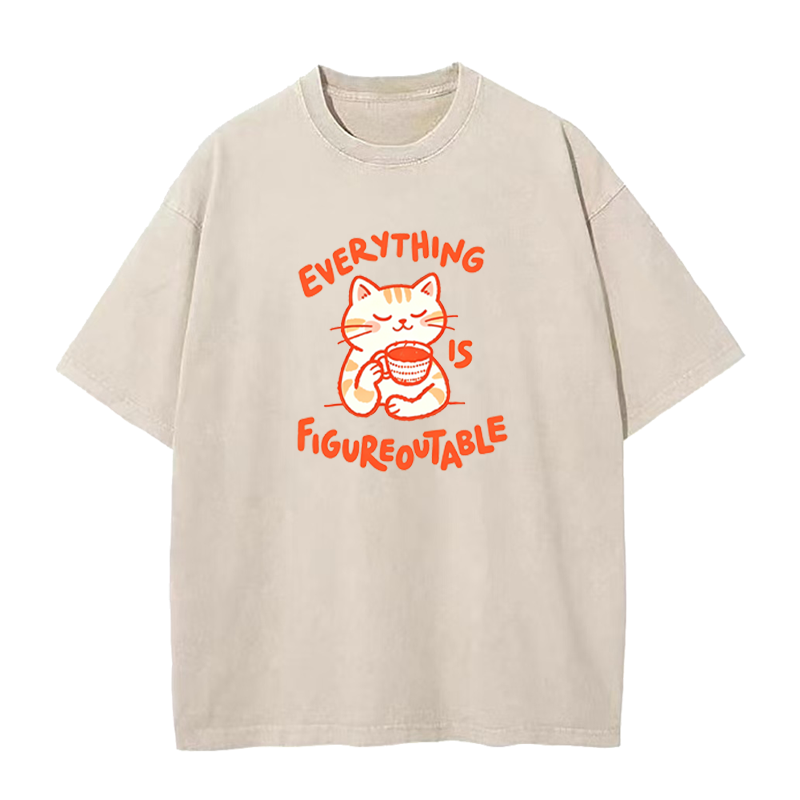 Everything Is Figureoutable Coffee Cats Unisex Tee