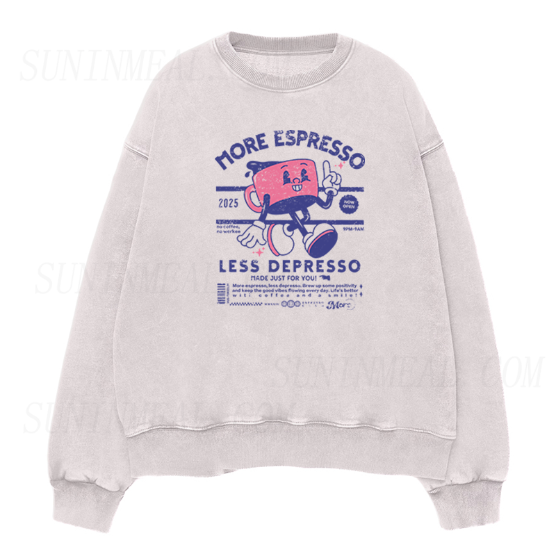 More Espresso Less Depresso Unisex Crewneck Sweatshirt