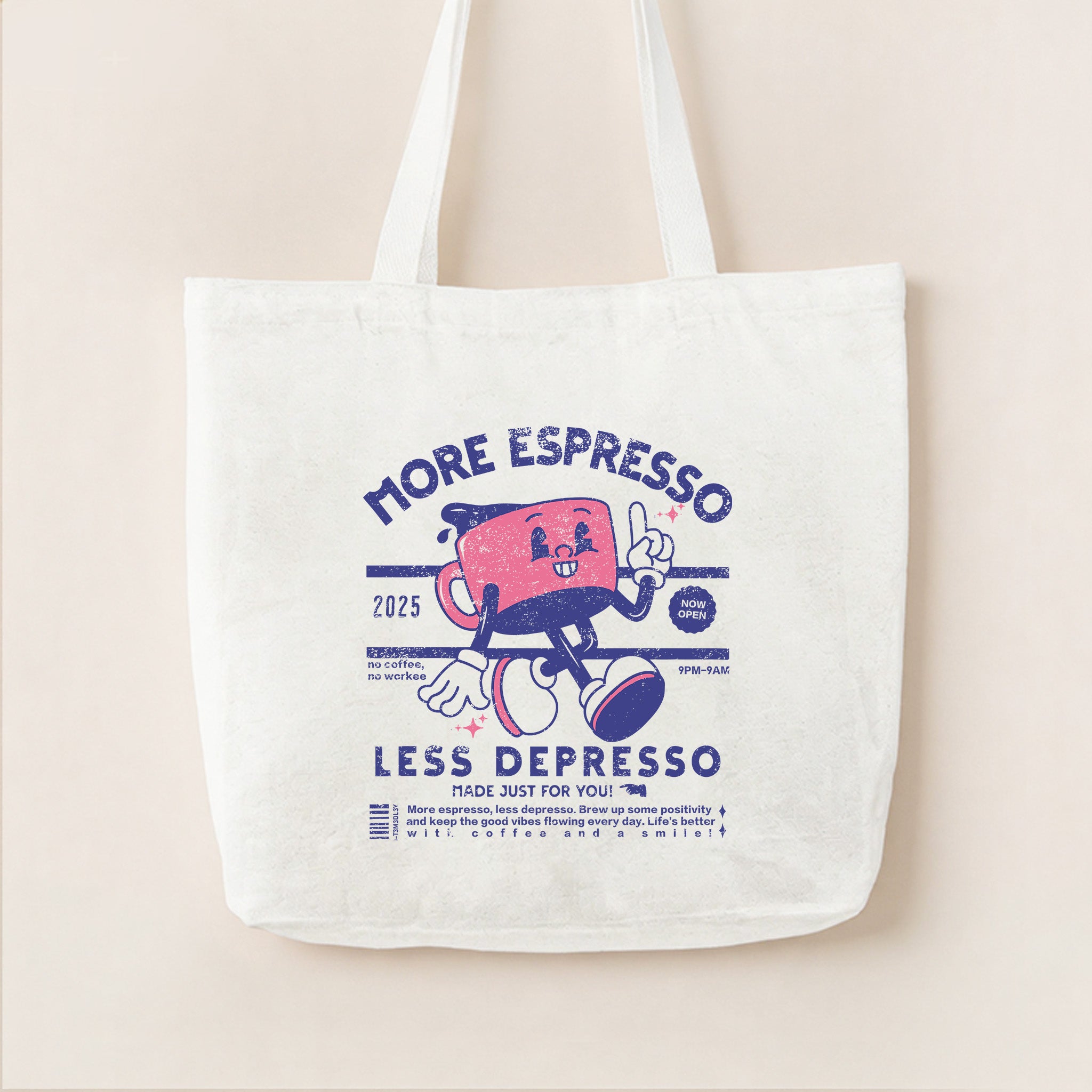 More Espresso Less Depresso Tote Bag