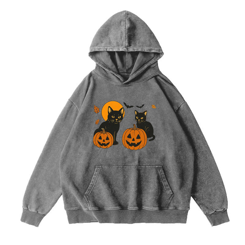Black Cat Pumpkin Unisex Hoodie