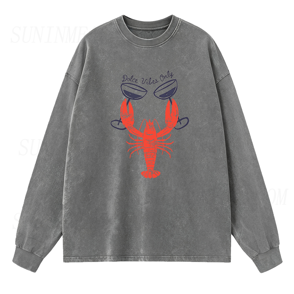 Dolce Vibes Only Lobster Cocktail Long Sleeve Unisex Tee