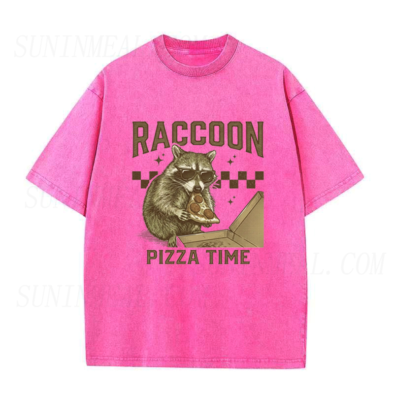 Raccoo Pizza Time Unisex Tee
