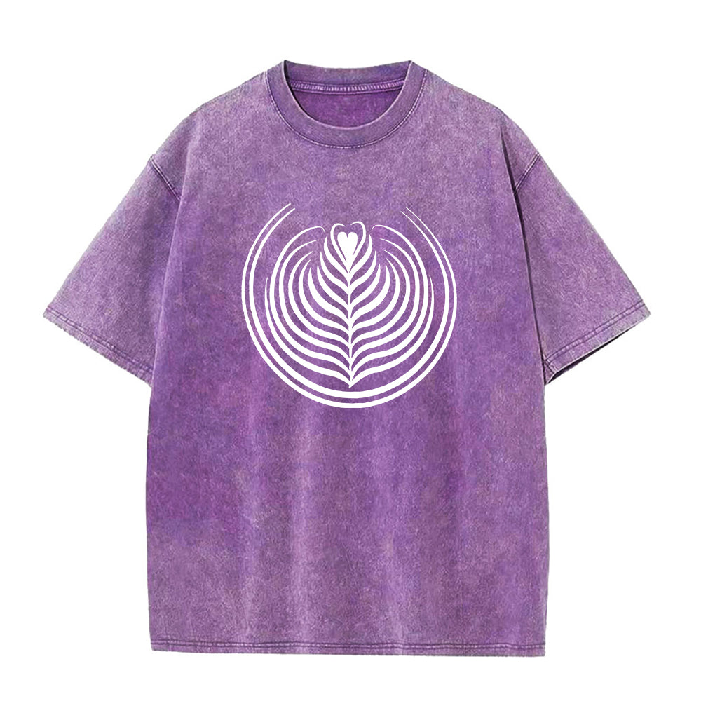 コーヒー ラテ アート ユニセックス Tシャツ