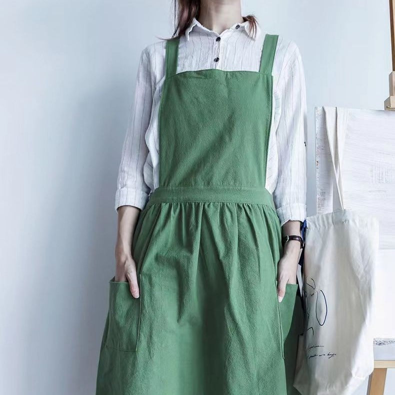 Cotton Cross Back Apron
