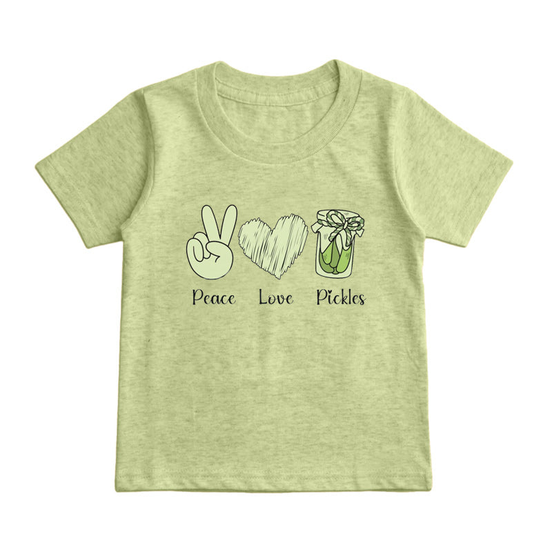 peace love pickles Kids T-Shirt