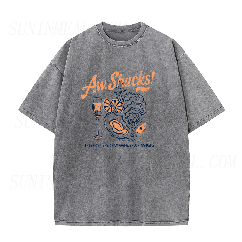 Aw Shucks Oyster & Champagne Unisex Tee