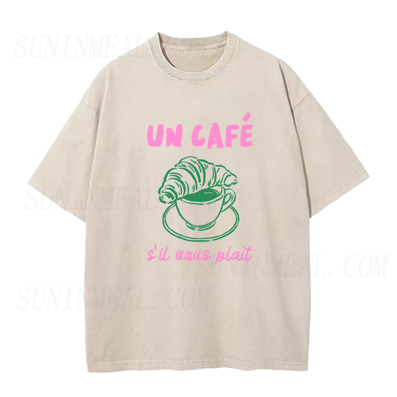 Coffee & Croissant Please Unisex Tee