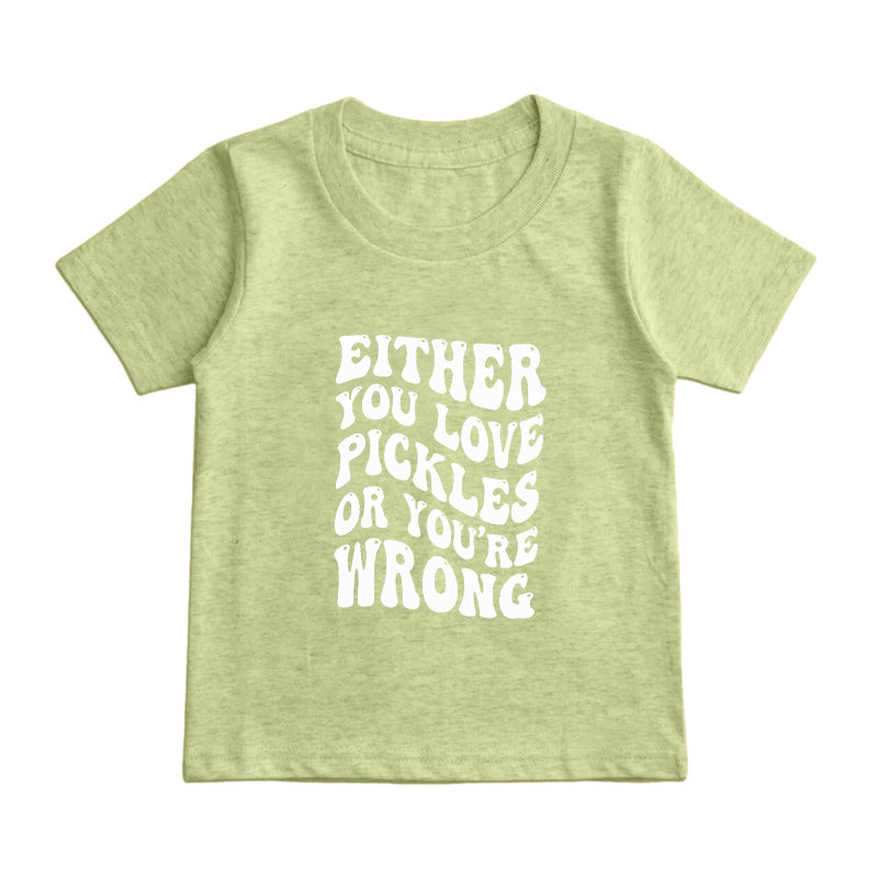 you love pickles Kids T-Shirt