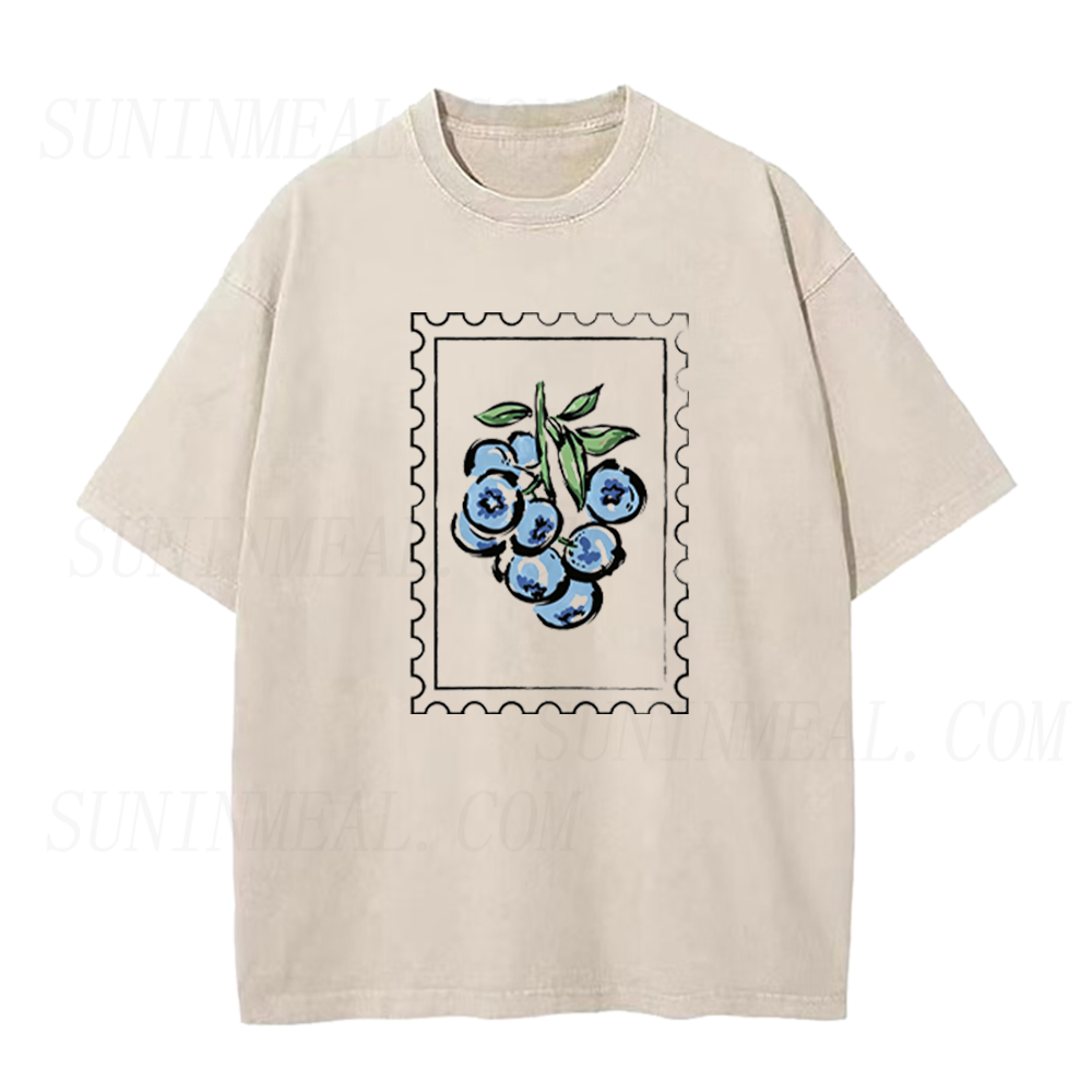 Vintage Blueberry Stamp Unisex Tee
