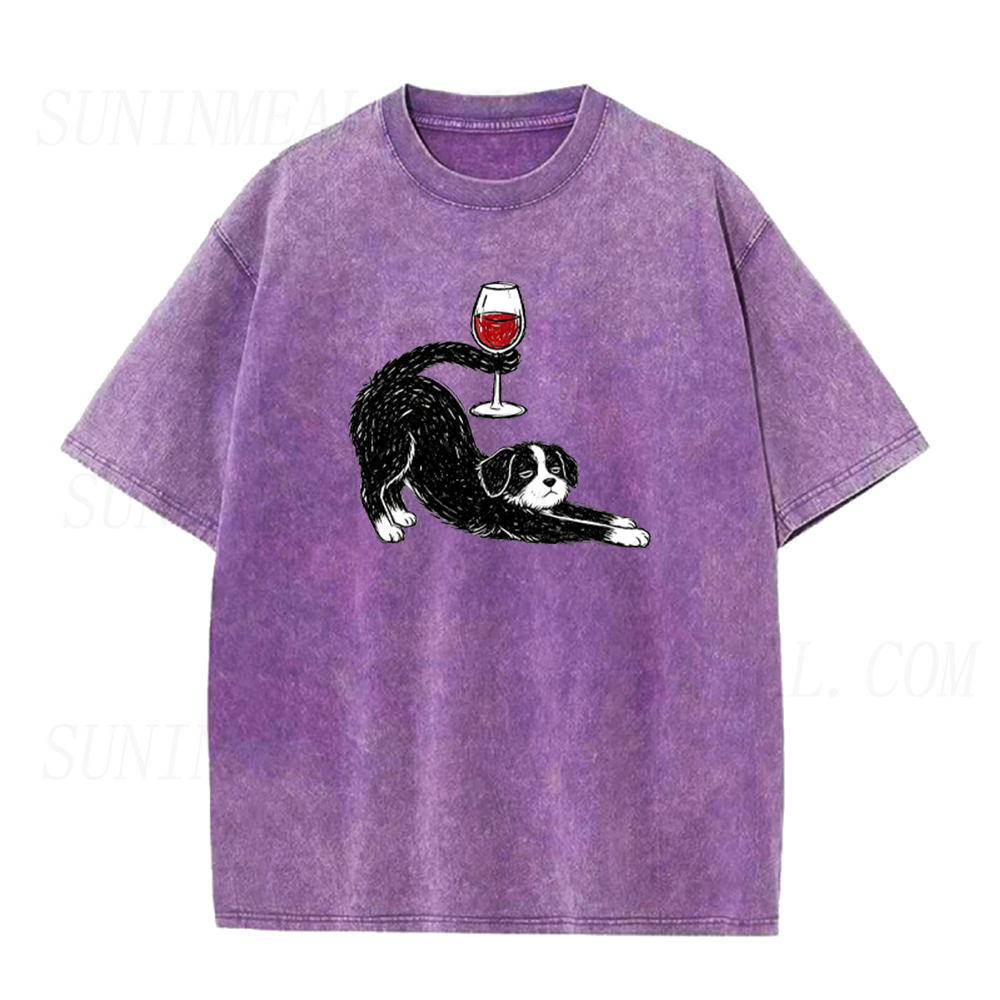 Wine O'Clock Puppy Unisex Tee