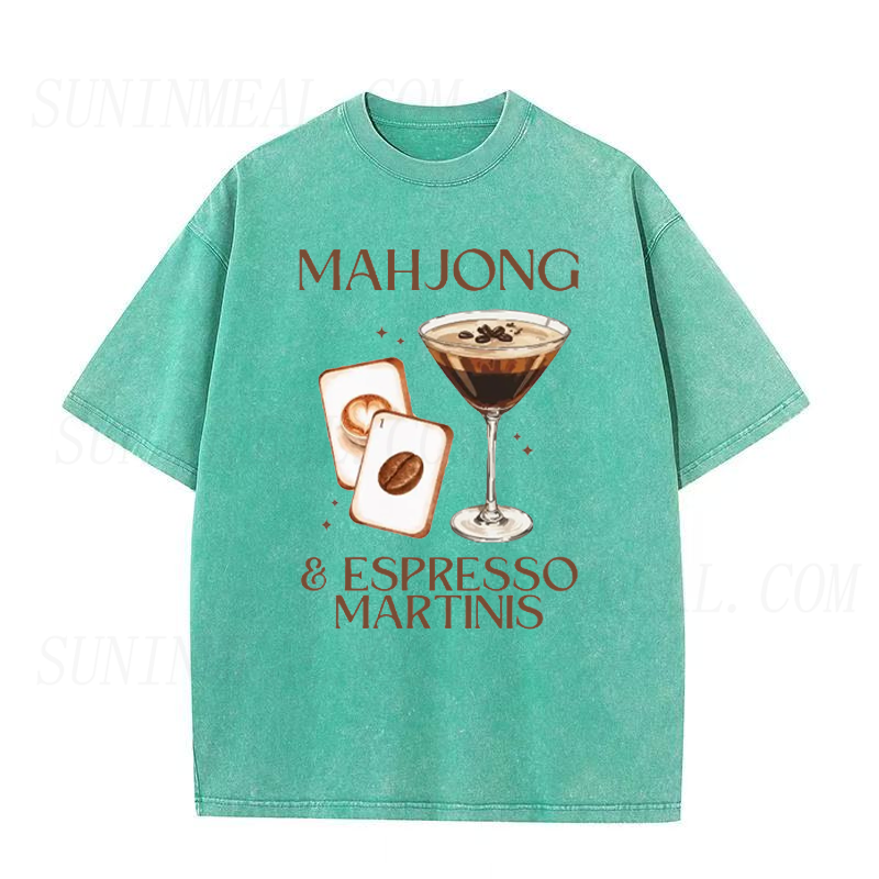Mahjong and Espresso Martinis Unisex Tee