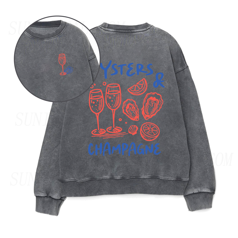 Oysters & Champagne Unisex Crewneck Sweatshirt