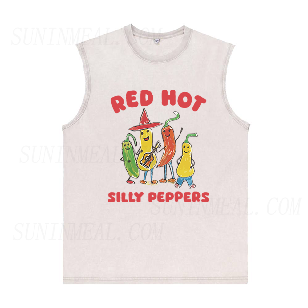 Red Hot Silly Peppers Unisex Tank Top