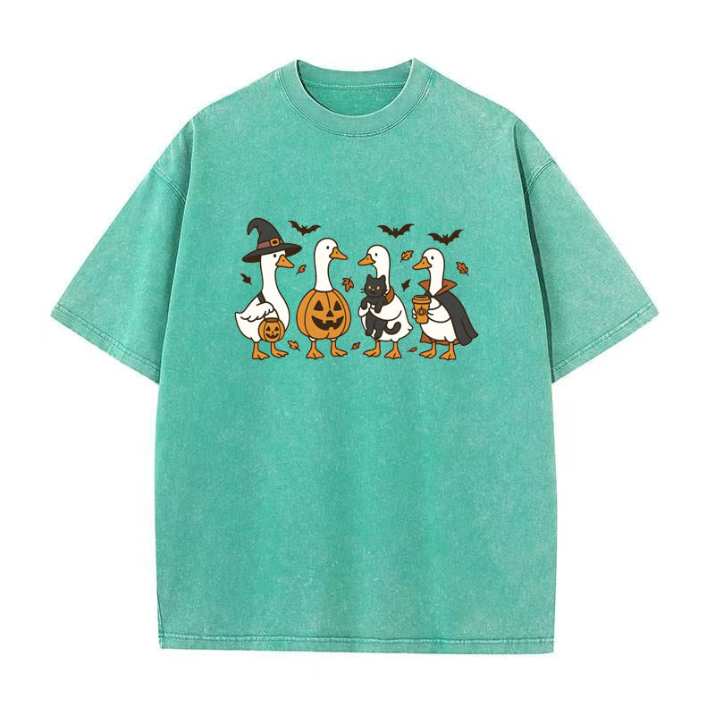 Halloween Ghost Silly Goose Unisex Tee