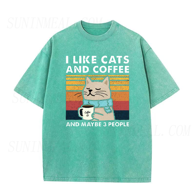 I Like Cats And Coffee Tee