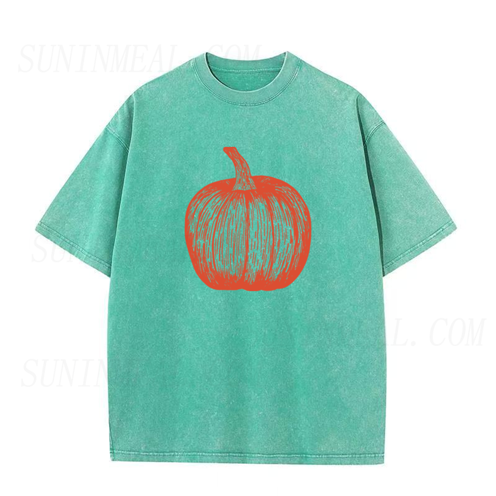 Vintage Line Art Pumpkin Unisex Tee