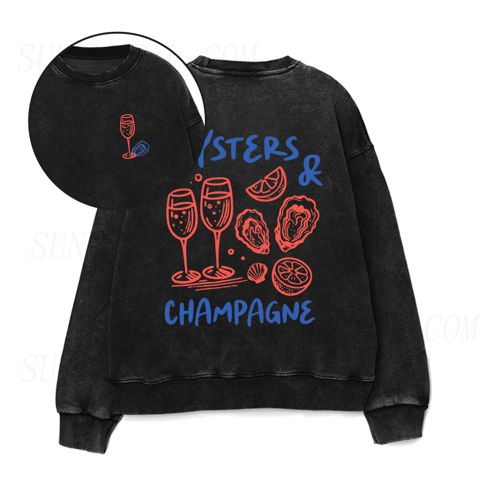 Oysters & Champagne Unisex Crewneck Sweatshirt