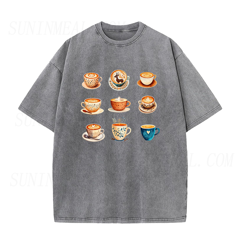 Whimsical Coffee Cup Collection Unisex Tee