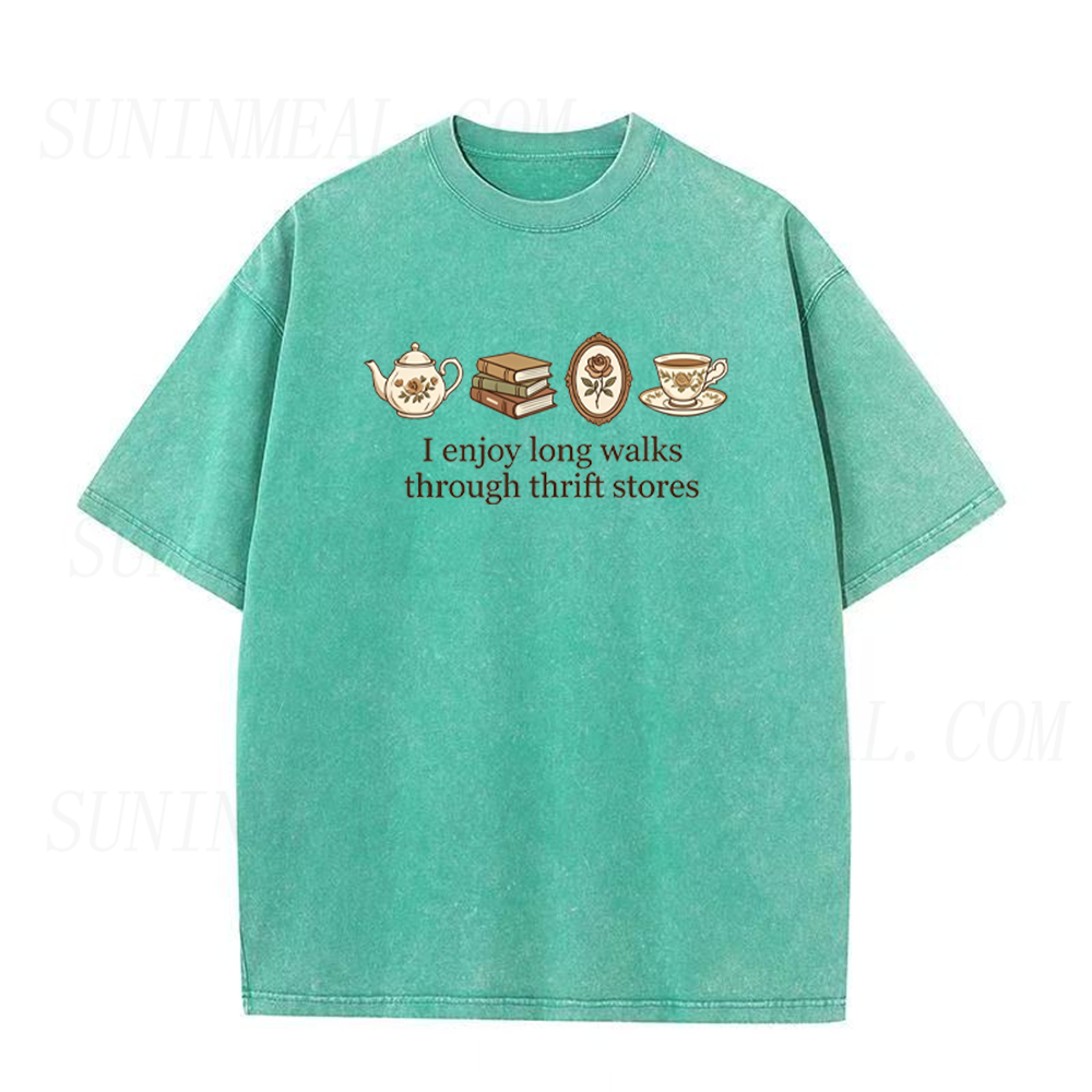 I Enjoy Long Walks Through Thrift Stores Unisex Tee