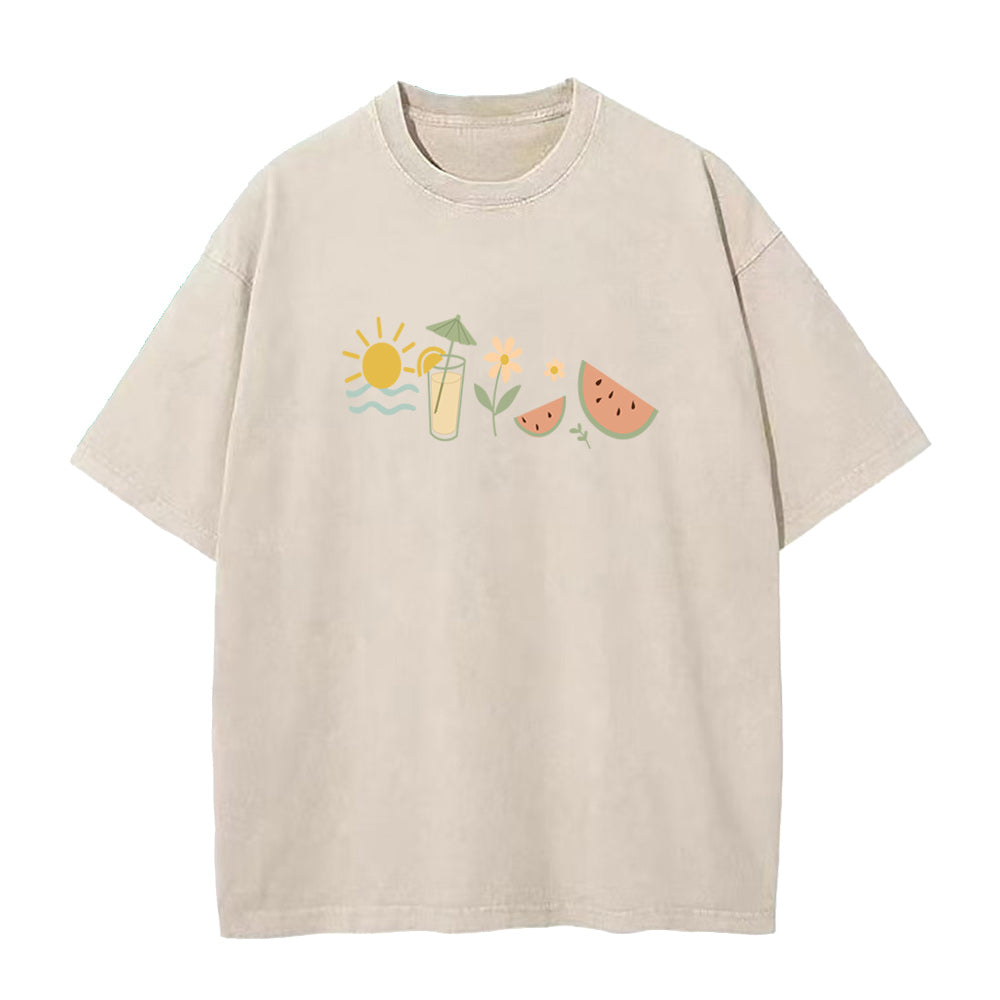 ハッピーサマーユニセックスTシャツ