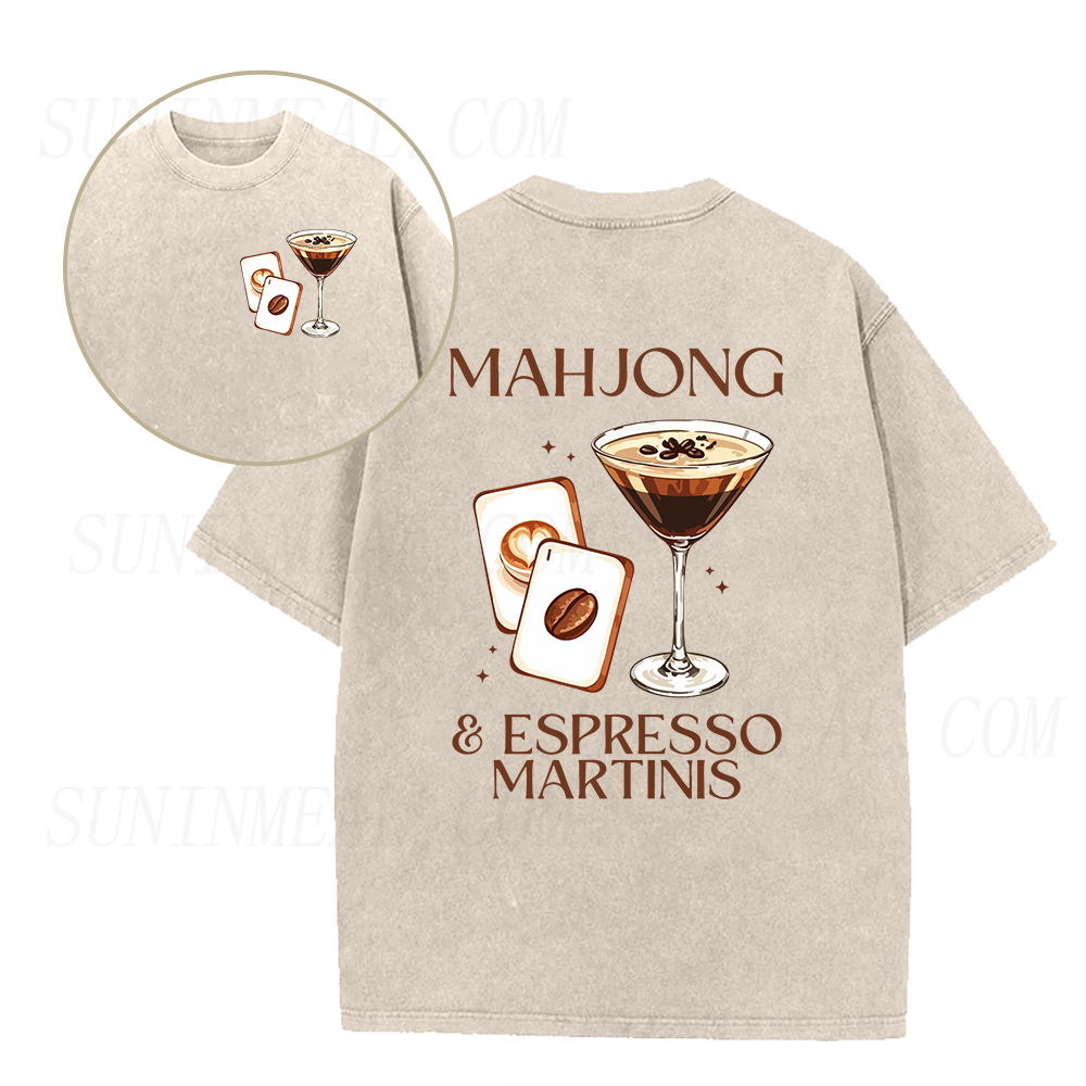 Mahjong and Espresso Martinis Unisex Tee