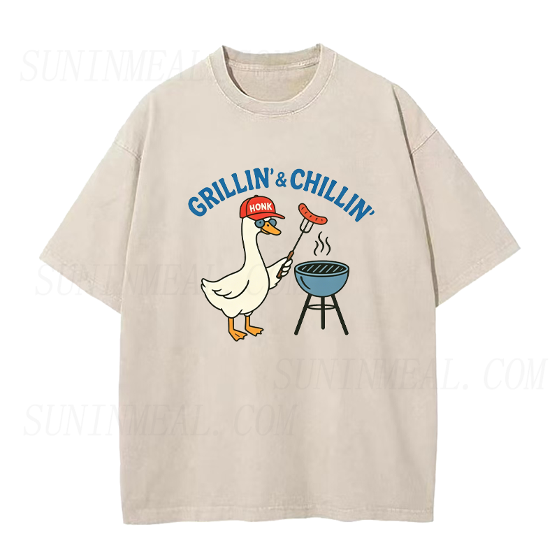 Grillin' & Chillin' Goose Unisex Tee