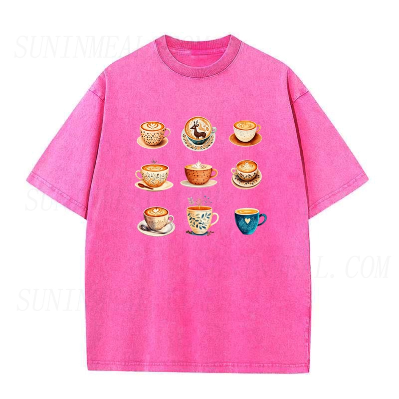 Whimsical Coffee Cup Collection Unisex Tee