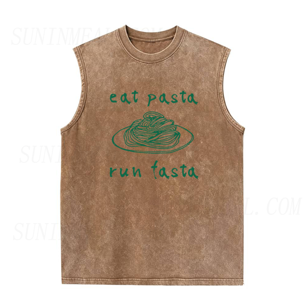 Eat Pasta Run Fasta Unisex Tank Top