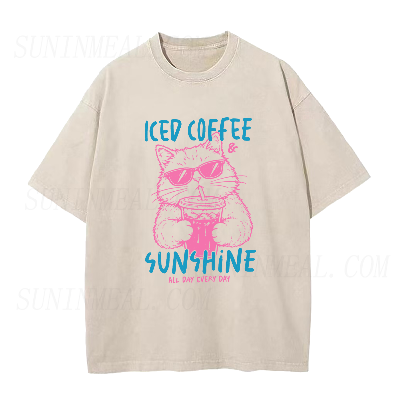 Iced Coffee & Sunshine All Day Every Day Unisex Tee