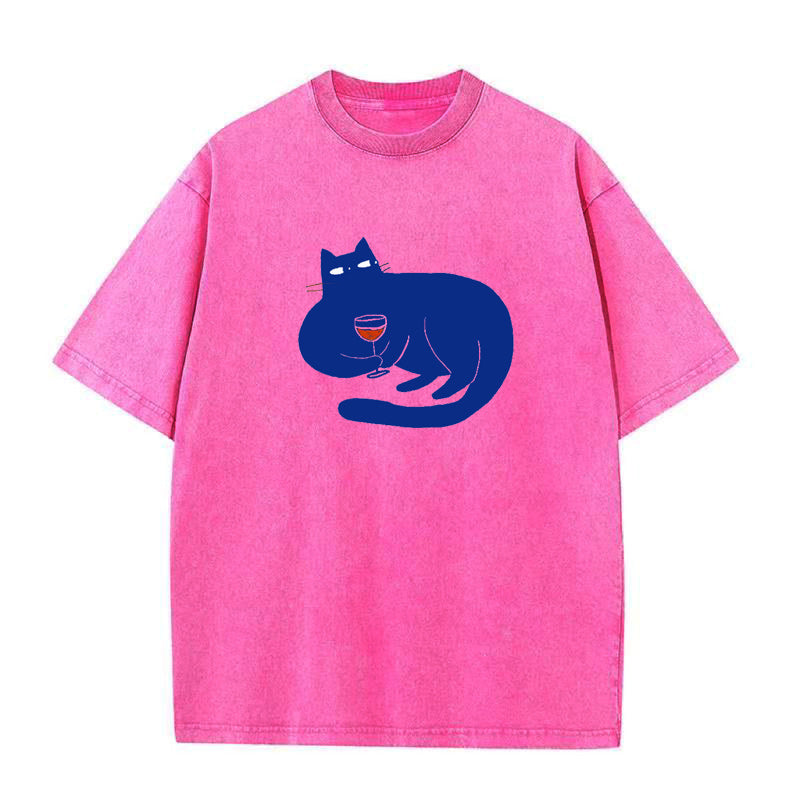 cat wine Unisex Tee