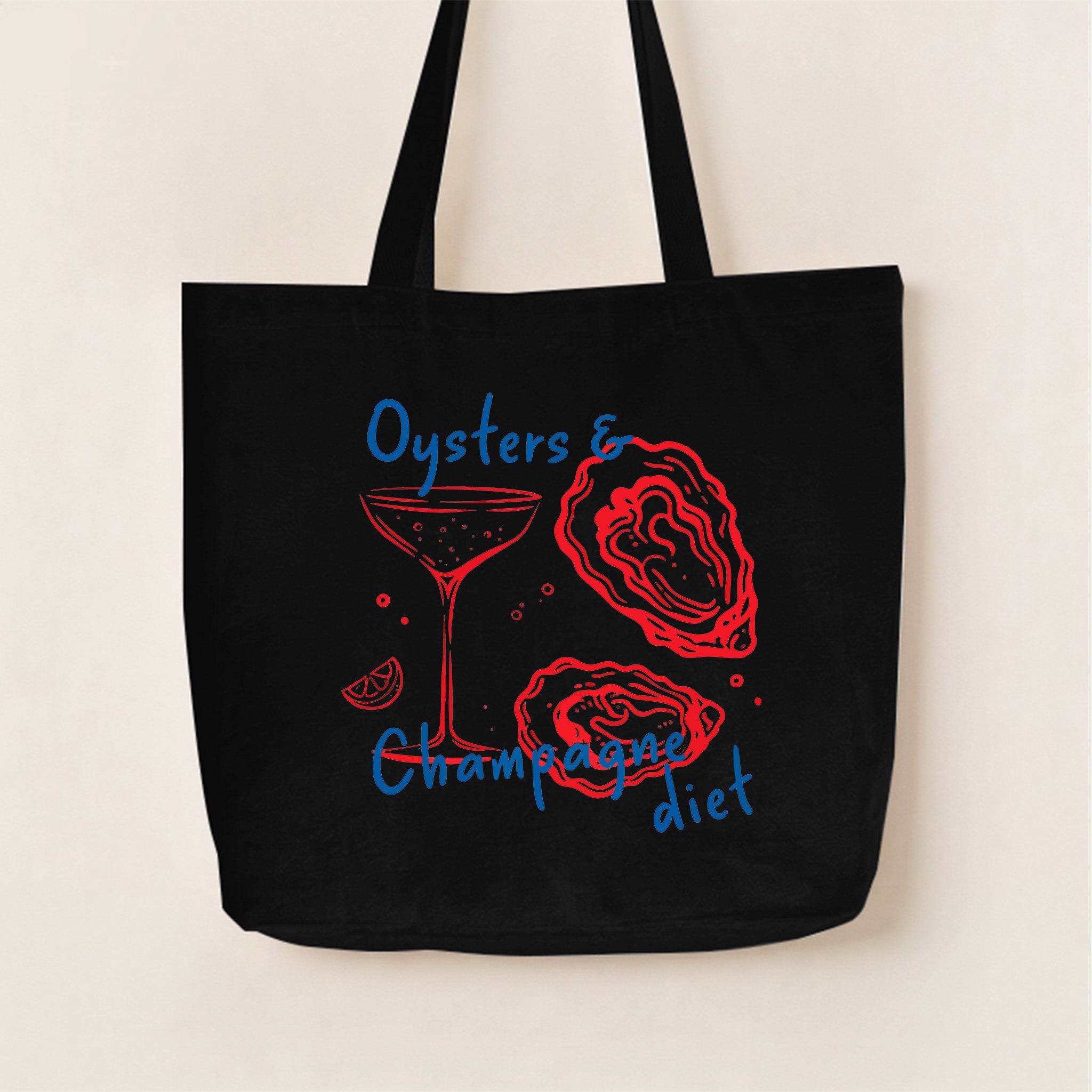 Oysters and Champagne Canvas Tote Bag