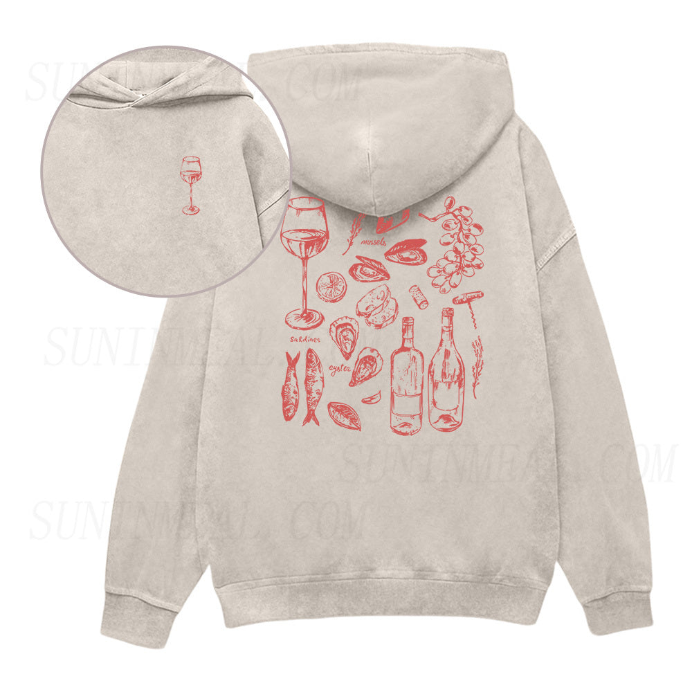 Ocean Wine Grapes Unisex Hoodie