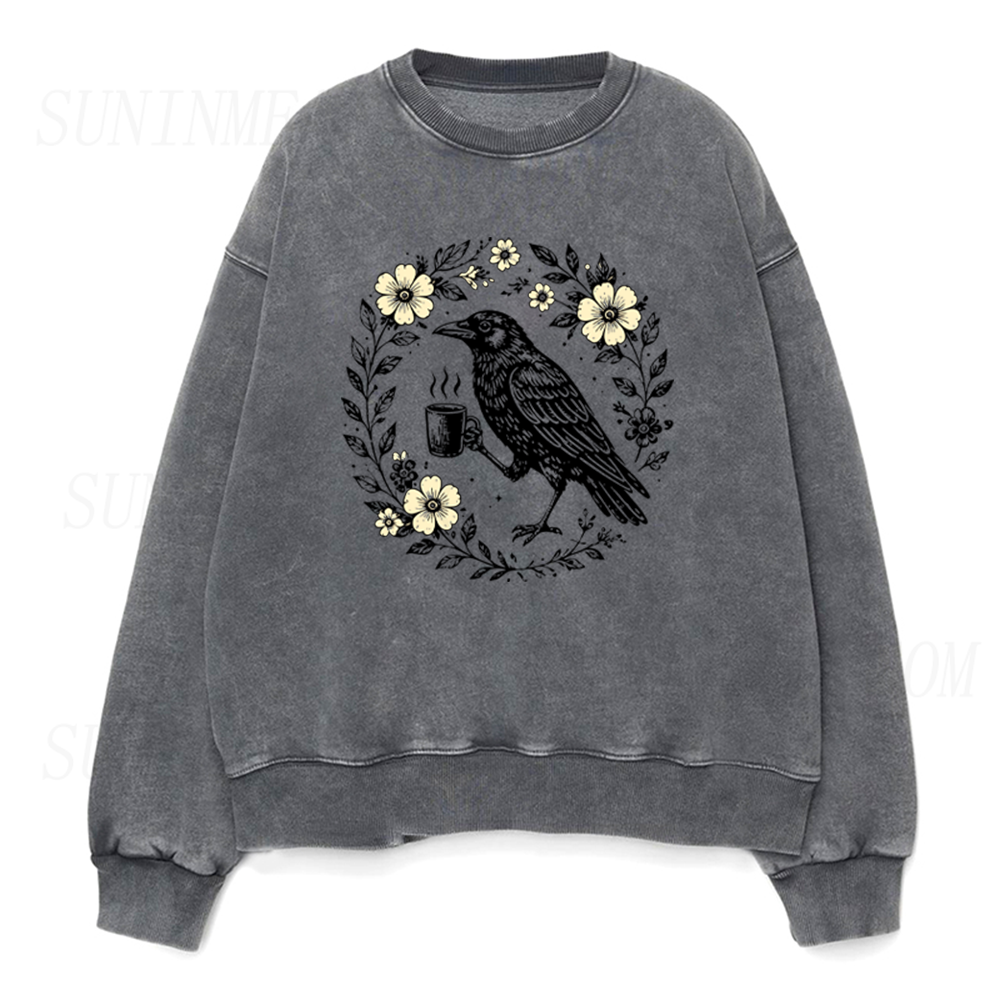Raven Botanical Unisex Crewneck Sweatshirt