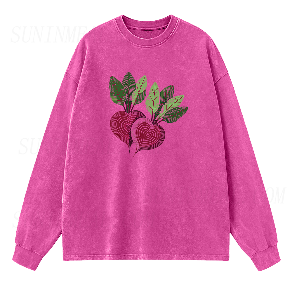 Beet Heart Long Sleeve Unisex Tee
