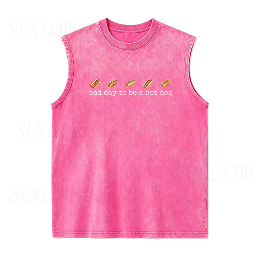 Bad Day To Be A Hotdog Unisex Tank Top