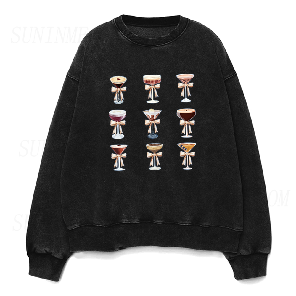 Retro Espresso Martini Cocktail Collection Unisex Crewneck Sweatshirt