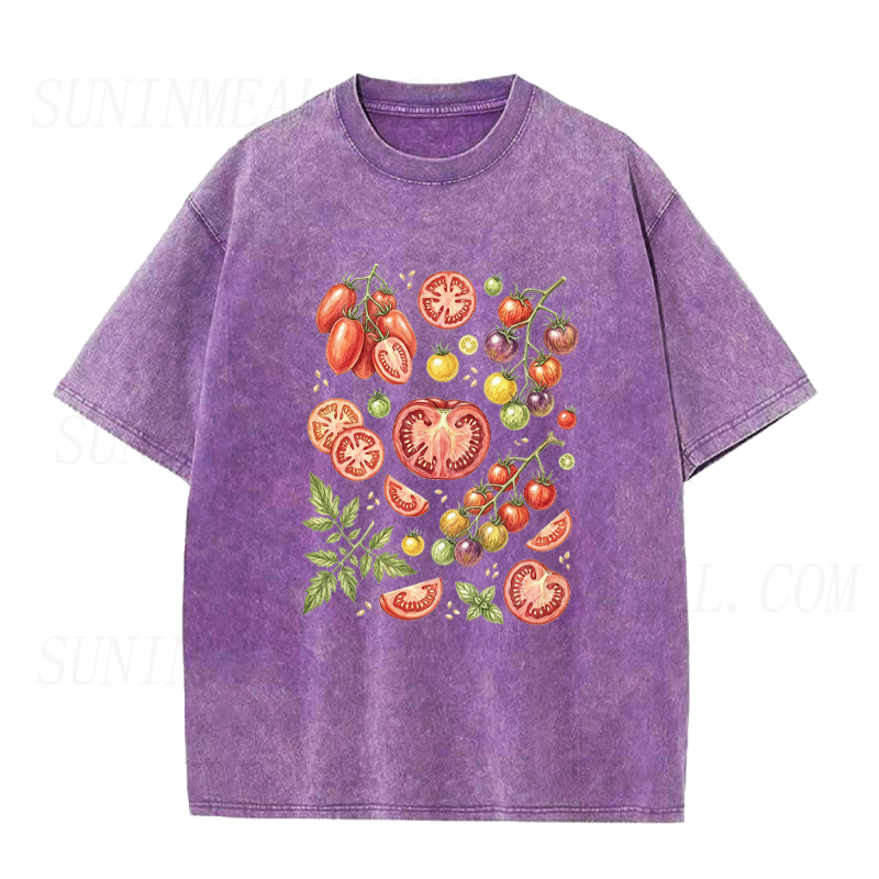 Watercolor Tomato Varieties Unisex Tee