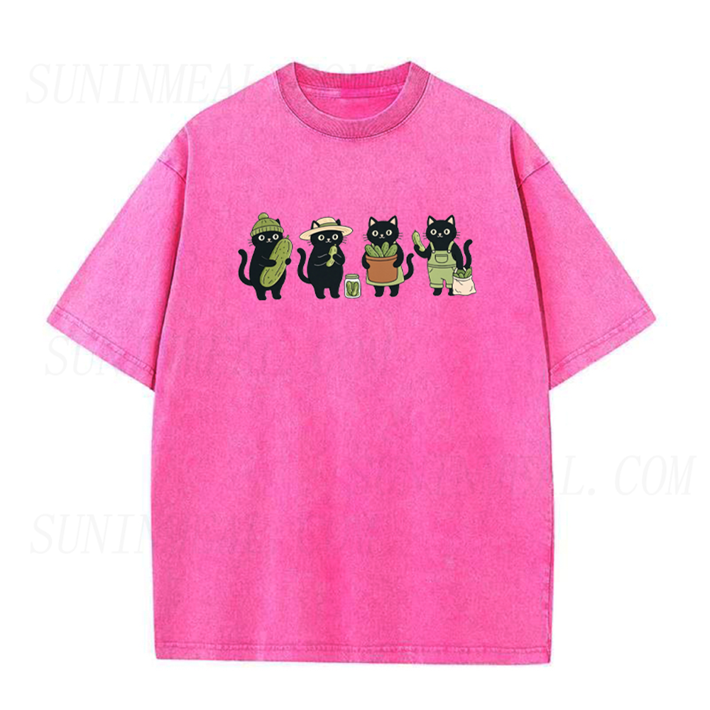Funny Pickle Cat Unisex Tee