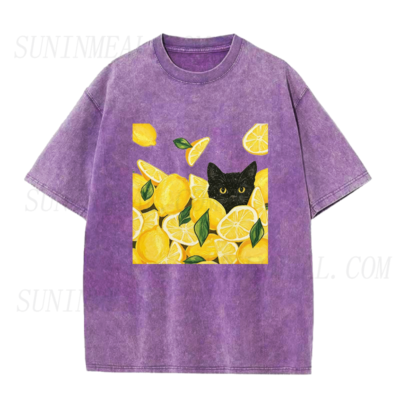 Cat in the Lemon Grove Unisex Tee