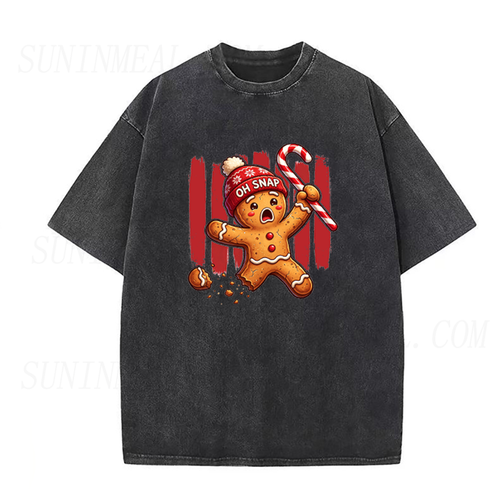 Striped Oh Snap Gingerbread Unisex Tee