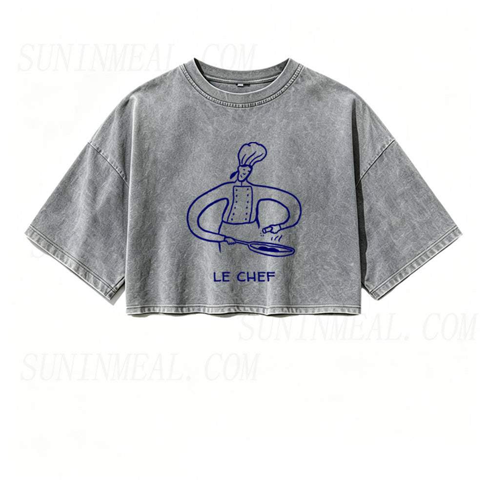 Le Chef Oversized Crop Tee