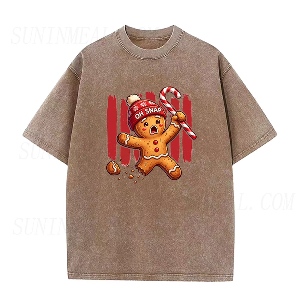 Striped Oh Snap Gingerbread Unisex Tee