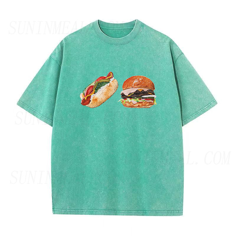 Cheeseburger and Hotdog Unisex Tee