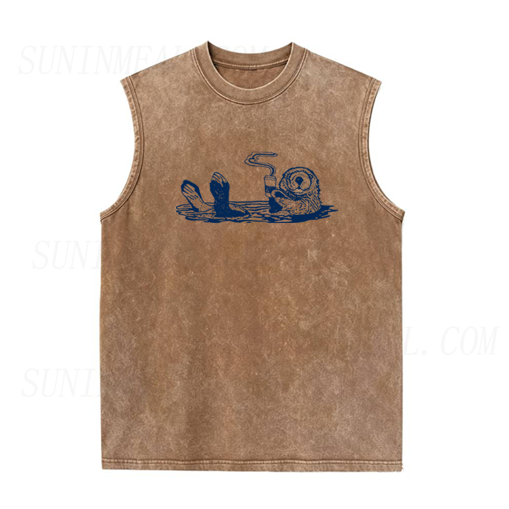 Coffee Swimming Unisex Tank Top