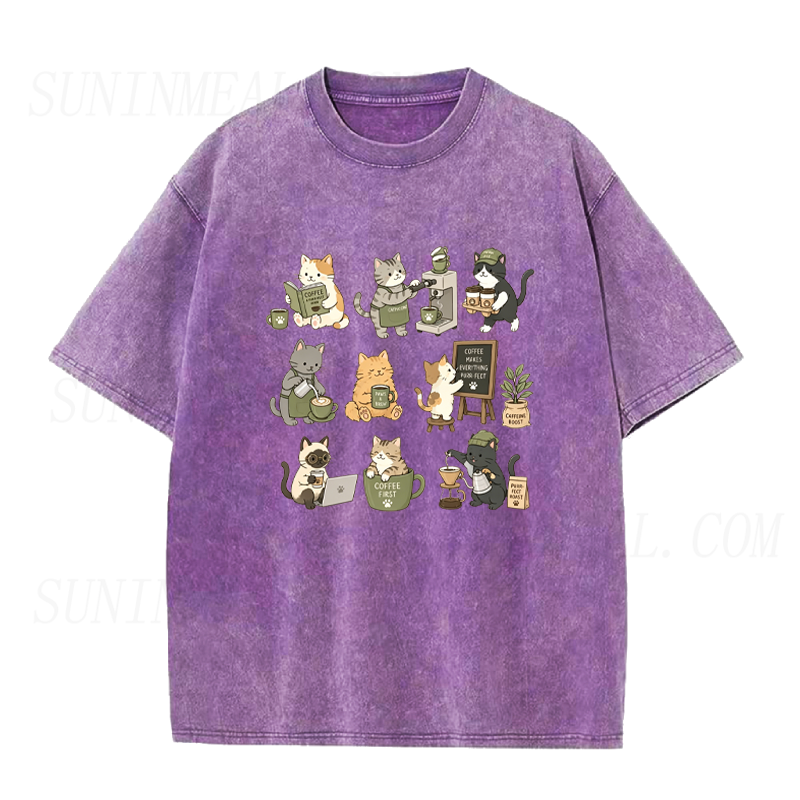 Cute Coffee Cats Unisex Tee