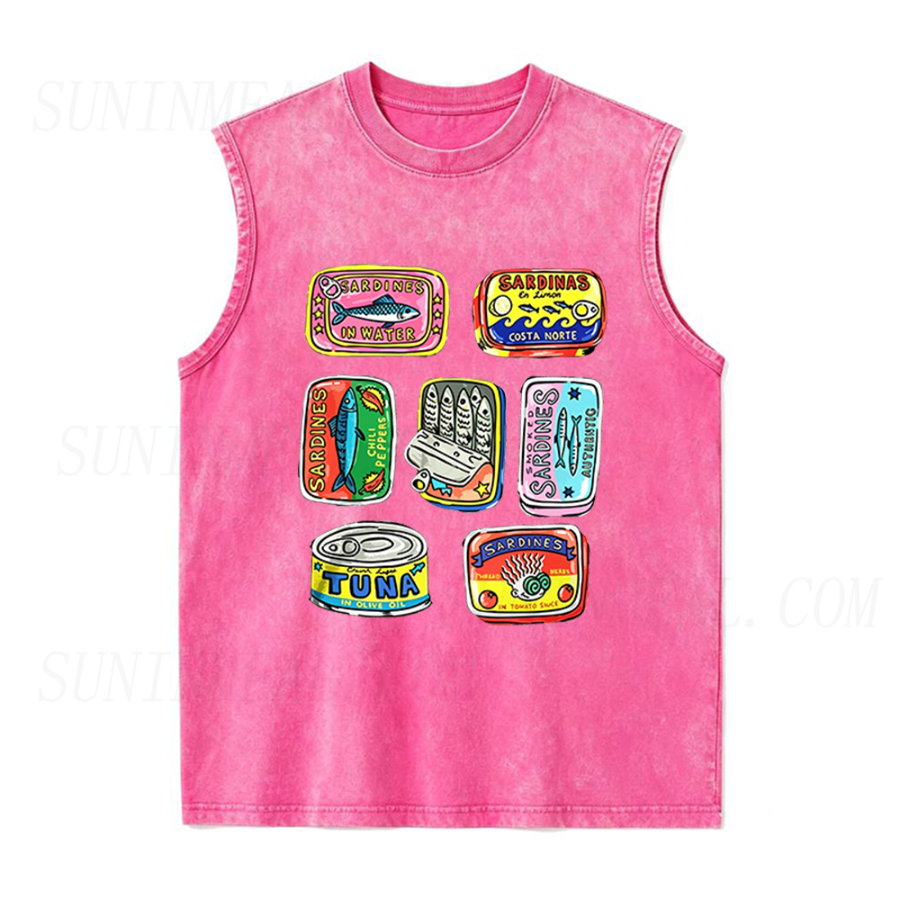 Vintage Sardine Cans Unisex Tank Top