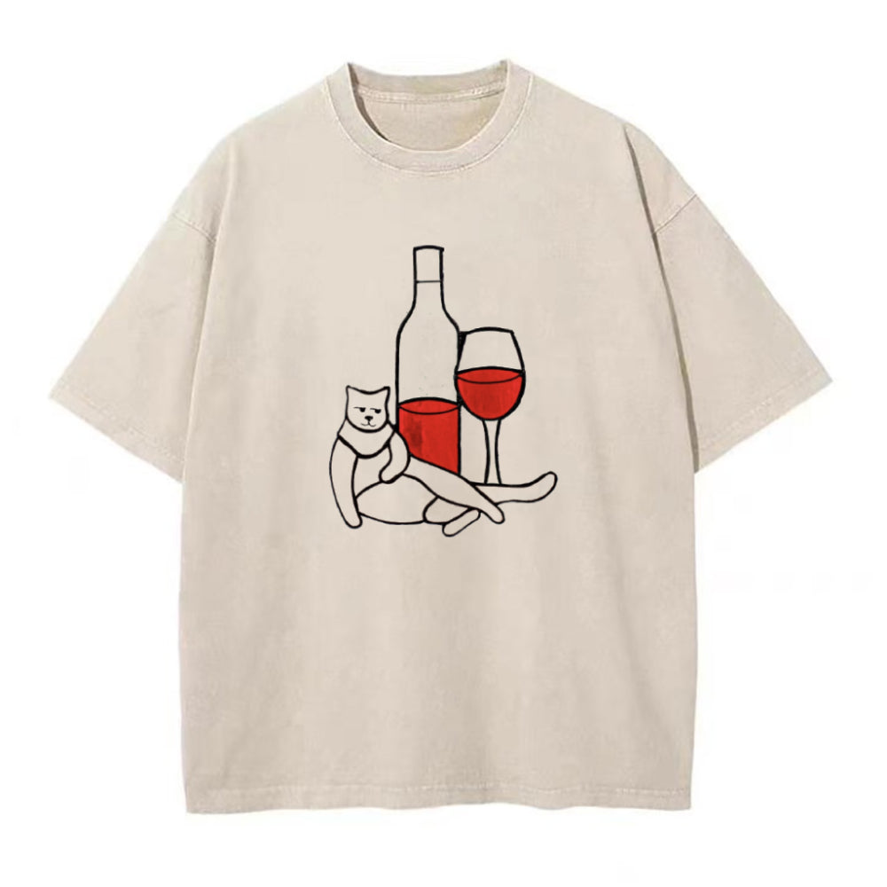 キャットワイン ユニセックスTシャツ