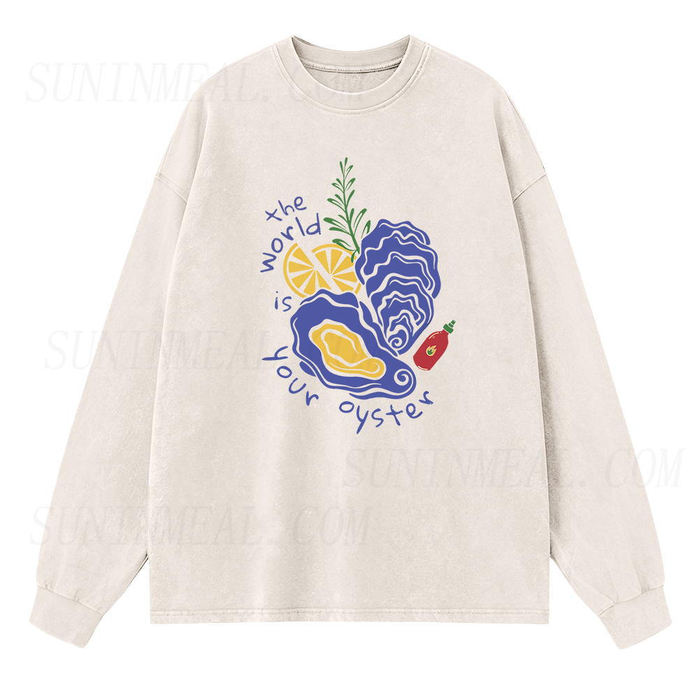 The World Is Your Oyster Long Sleeve Unisex Tee