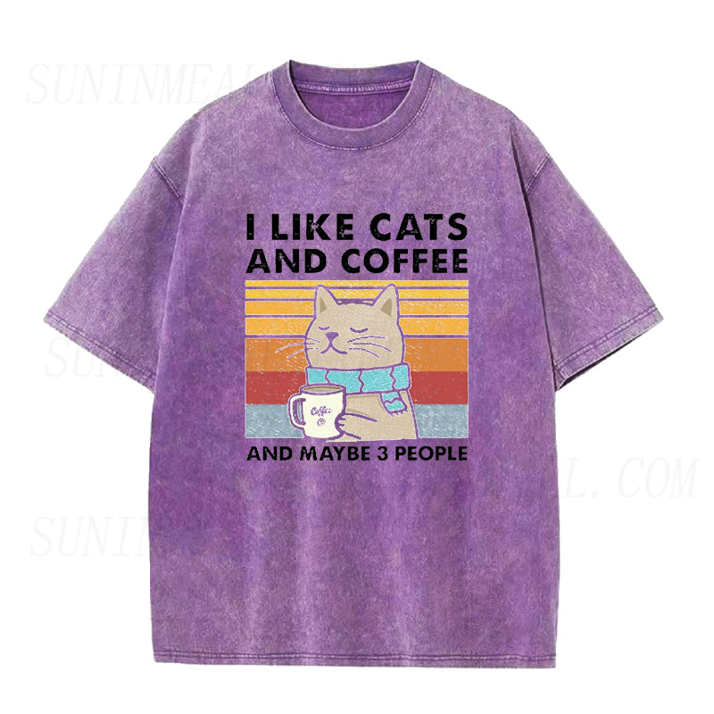 I Like Cats And Coffee Unisex Tee