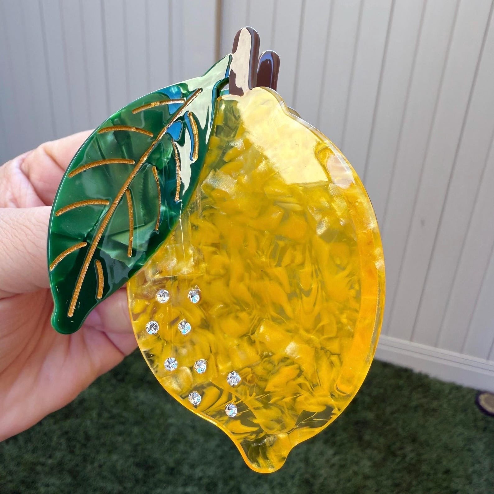 Lemon Fruit Hair Claw Clip